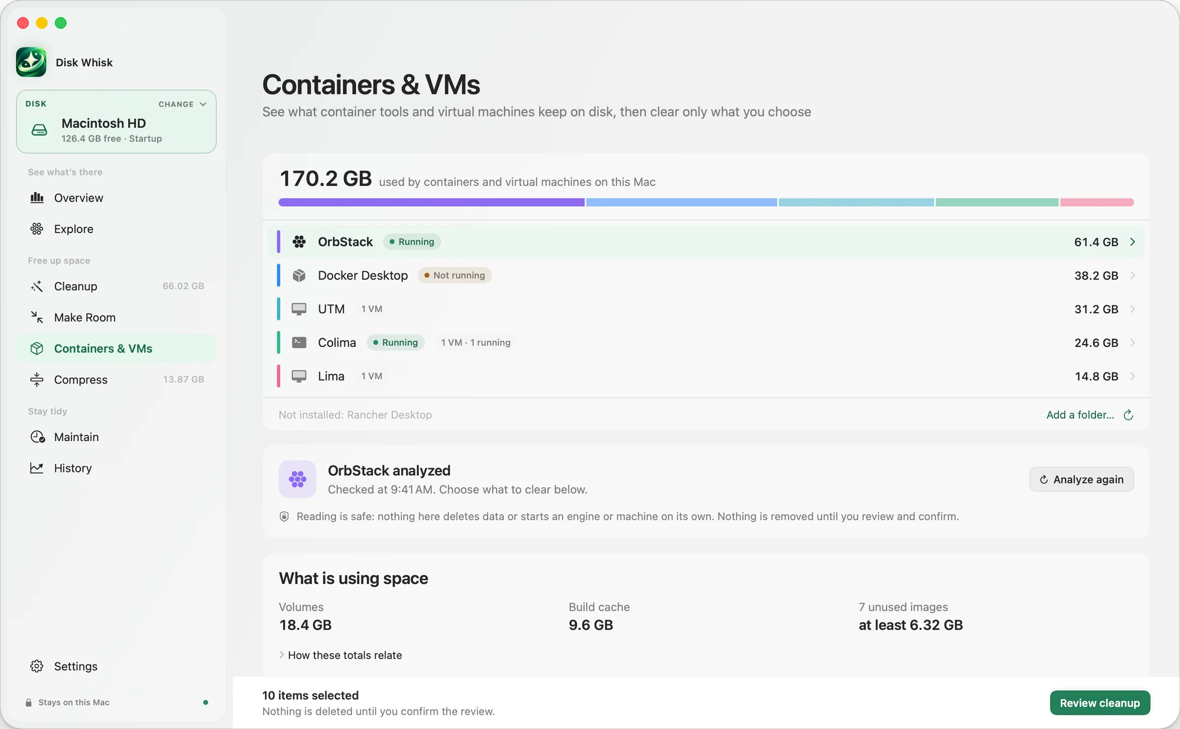 Containers & VMs in Disk Whisk